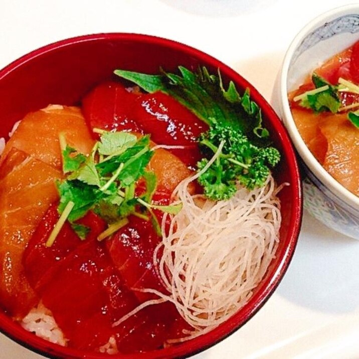 たまには豪華に カジキとバチマグロの漬け丼 レシピ 作り方 By アボカドプリン 楽天レシピ たまには豪華に カジキとバチマグロの漬け丼 レシピ 作り方 By アボカドプリン 楽天レシピ